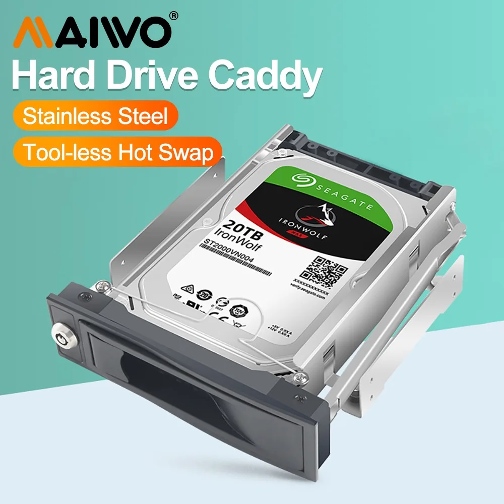 

MAIWO CD-ROM Space HDD Mobile Rack Internal 3.5 Inch HDD Convertor Enclosure 3.5 Inch HDD Frame Internal Mobile Rack Tool Free