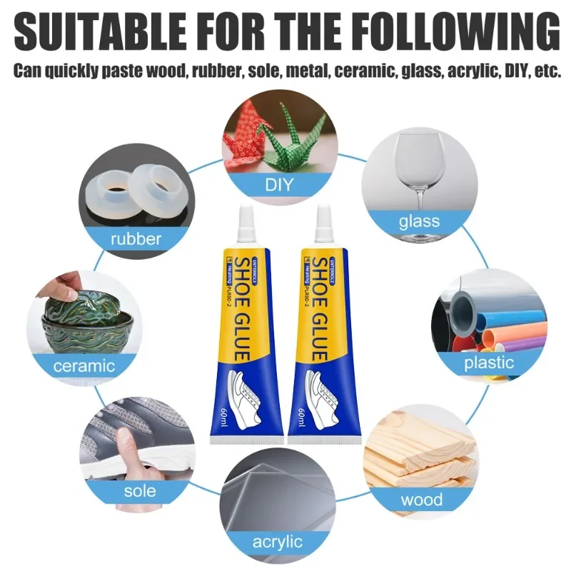 180/60ml Super Strong Shoe-Repairing Adhesive Universal Waterproof Shoe Sealers for Sneakers Boot Leather Fast Shoe Repair Glue shoe glue