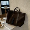 Vintage Suede Large Capacity Handbag Simple All-match Fashion Tote Bags Design Casual Top Handle Shoulder Bag For Women
