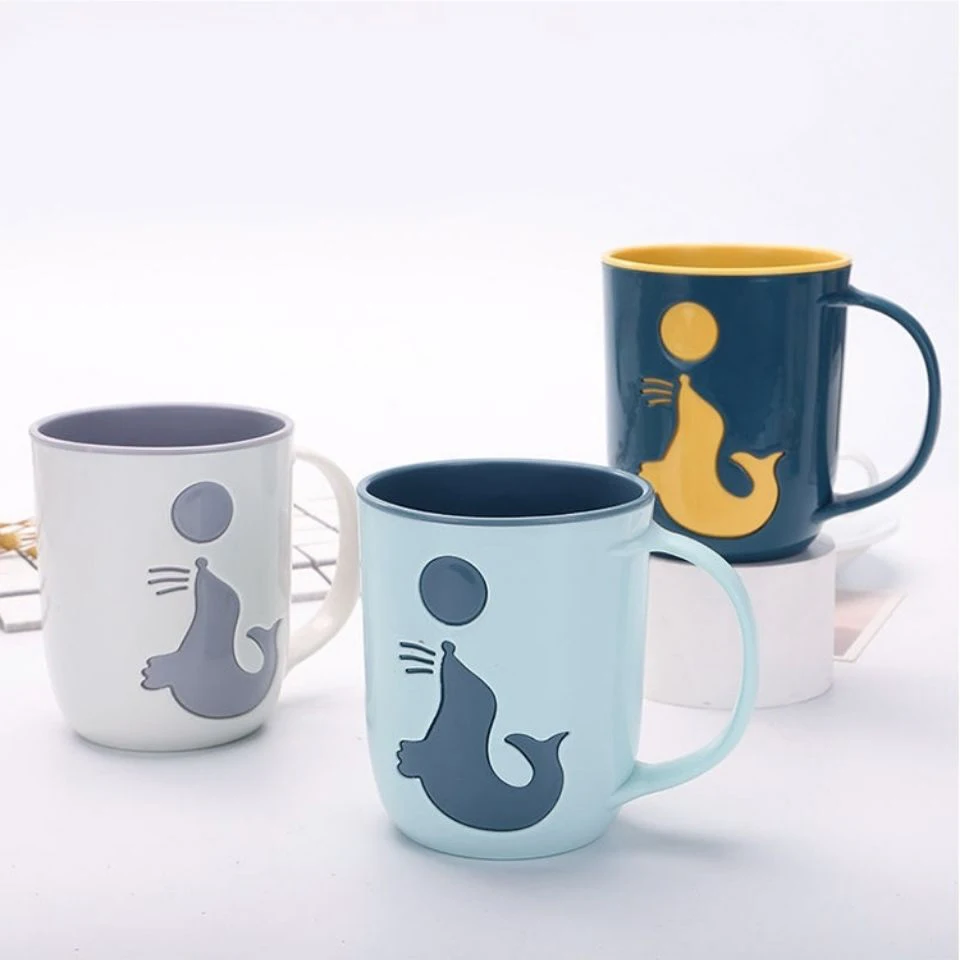 1/2Pcs Popular Toiletry Cups Dolphin Mouthwash Cup Couples Toothbrush Cup Creative Water Cup Kids Bathroom Cup
