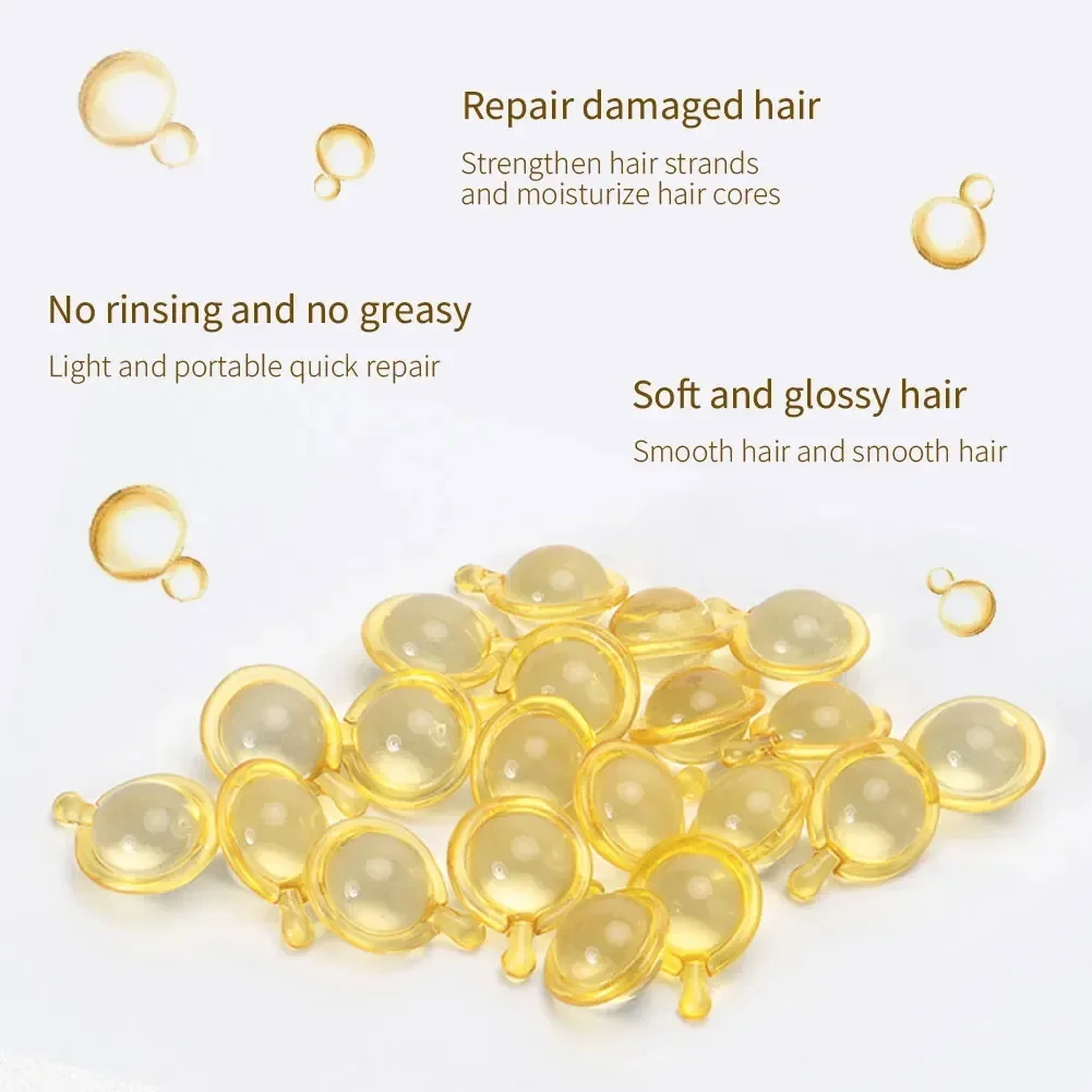 Hair Vitamin Capsule Hair Treatment Oil Scalp Treatment Magic Hair Vitamin Capsule Keratin Oil Fast Restore Hair Soft Smooth Shiny Deep Moisturizer Frizzy Dry Scalp Care Products