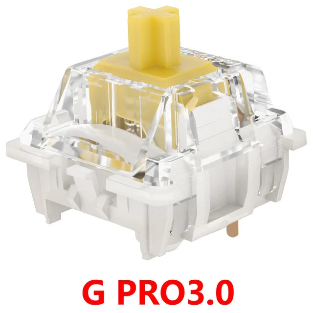 Gateron Pro-Interruptor táctil lineal para teclado mecánico, conmutador de  3 pines RGB, color blanco, amarillo, rojo, plateado y marrón, prelumado, V2  2,0 - AliExpress