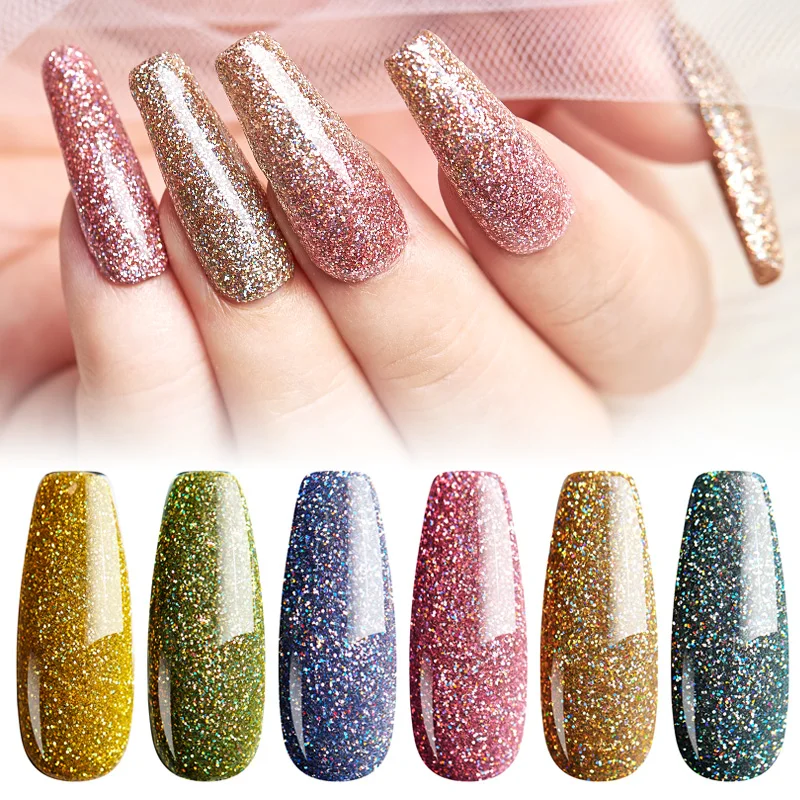 MEET ACROSS Dipping Nails Powder Natural Dry No Lamp Cure Art Decoration Pigment Dust Gel Glitter French Acrylic Nail Art DIY nail powder nail glitter nail pigment nail decoration nail decorations