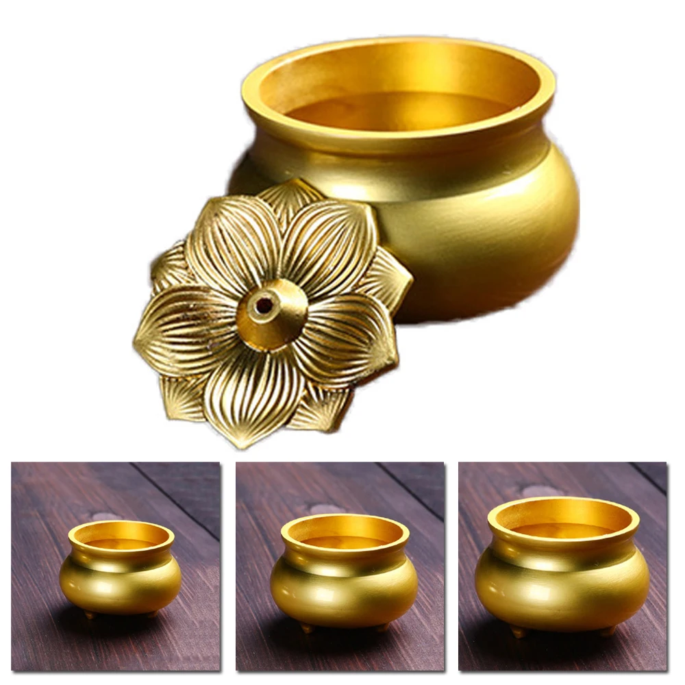 MiniRoundBrassJossstickIncenseBurnerLineIncensesCenserHome