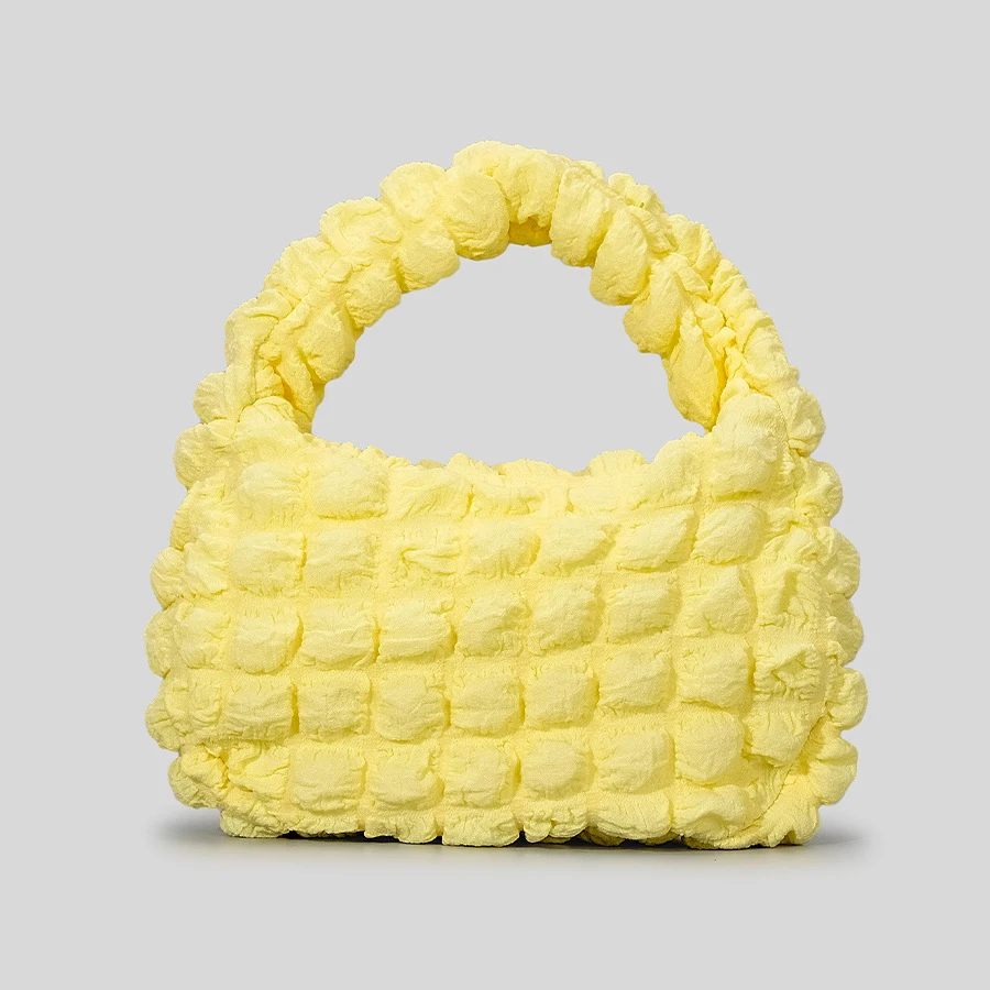 

Fashion Ruched Hobos Women Handbags Designer Quilted Padded Small Tote Bag Soft Nylon Puffy Purses Casual Bubble Female Purses