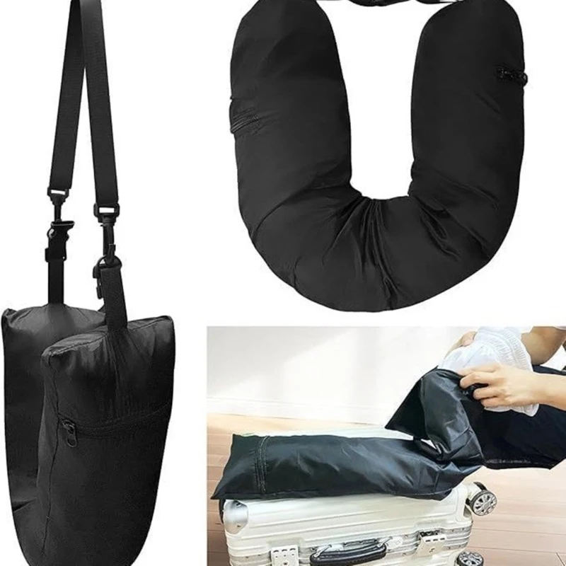Travel Neck Pillow That You Stuff With Clothes Portable Outdoor Travel Storage Dropship 3