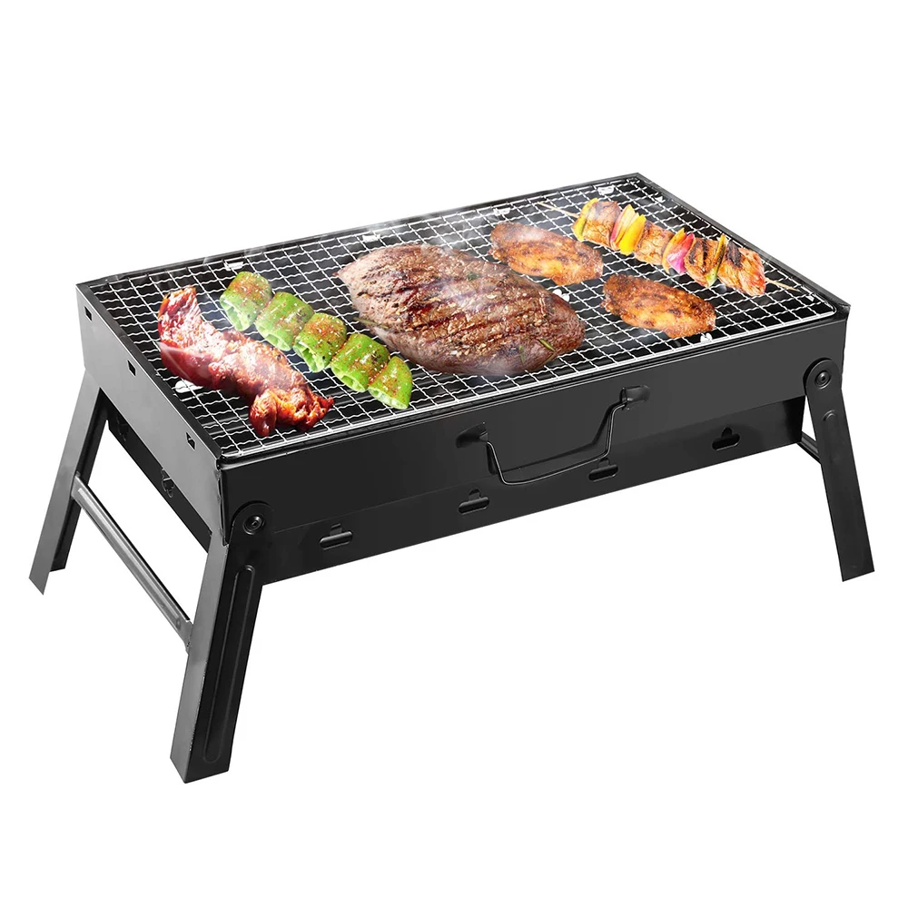 Parrilla Portátil De Carbón Esmaltado De Mesa Con Parrilla