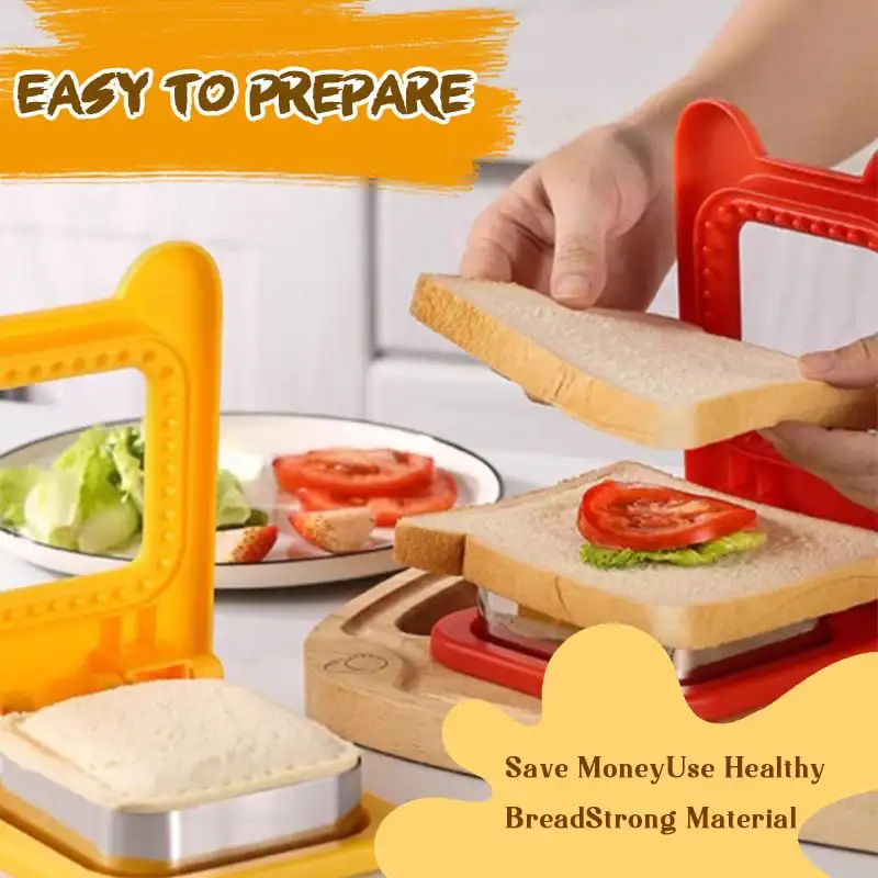 1/2PCS 2 IN 1 Sandwich Cutter and Sealer Uncrustable Bread Sandwich Maker  Decruster for Kids Lunch Sandwich Bread Toast Mold - AliExpress