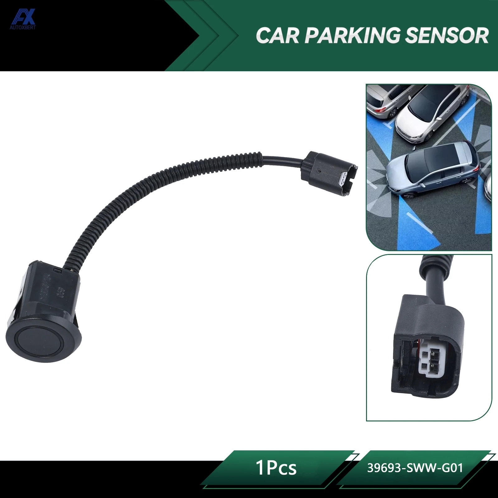 Car Parking Sensor Aid 39693-SWW-G01 For HONDA For CRV 2007-2011 Rear Center Reverse Parking Sensors 39693SWWG01 Black Plastic