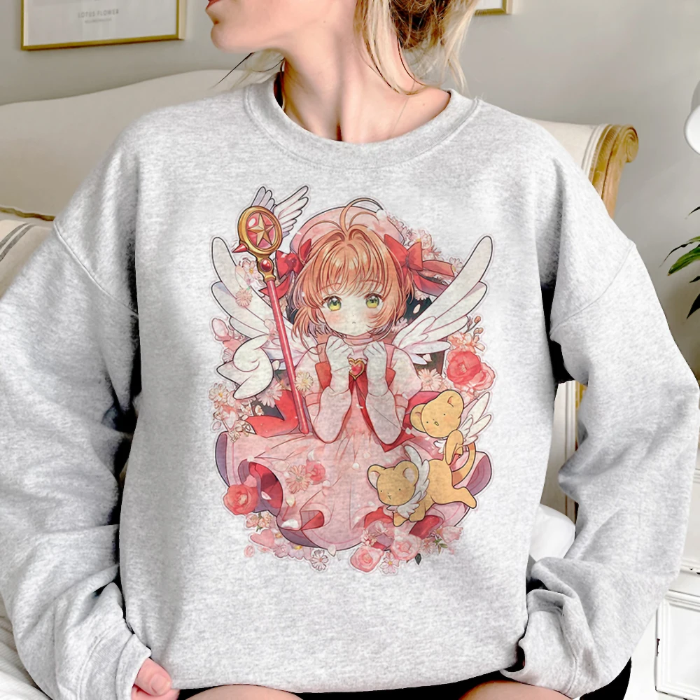 

Женские толстовки с капюшоном Cardcaptor Sakura, 2023, винтажный флисовый Топ с длинным рукавом, женская одежда 90-х годов
