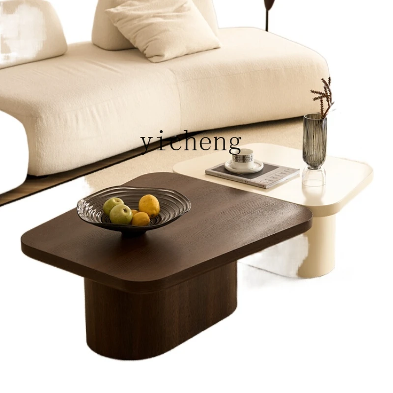 

YY French Retro Large and Small Coffee Table Combination Small Apartment Living Room Home