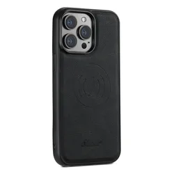 Sleek Leather MagSafe Wallet Phone Case with Card Holder - Premium Fashion Pocket Cover for iPhone 16 (Alone Case Black)