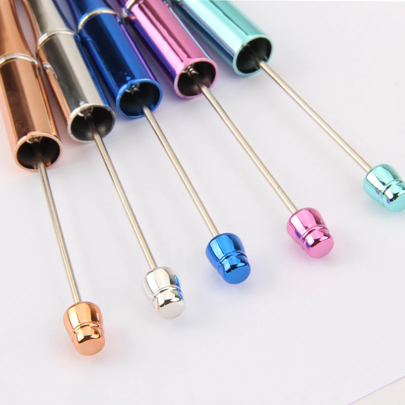 40pcs Latest Color Beaded Ballpoint Pen Beadable Plastic Pens Beaded Handmade Beaded Pens Teacher Gift  School Office Supplies