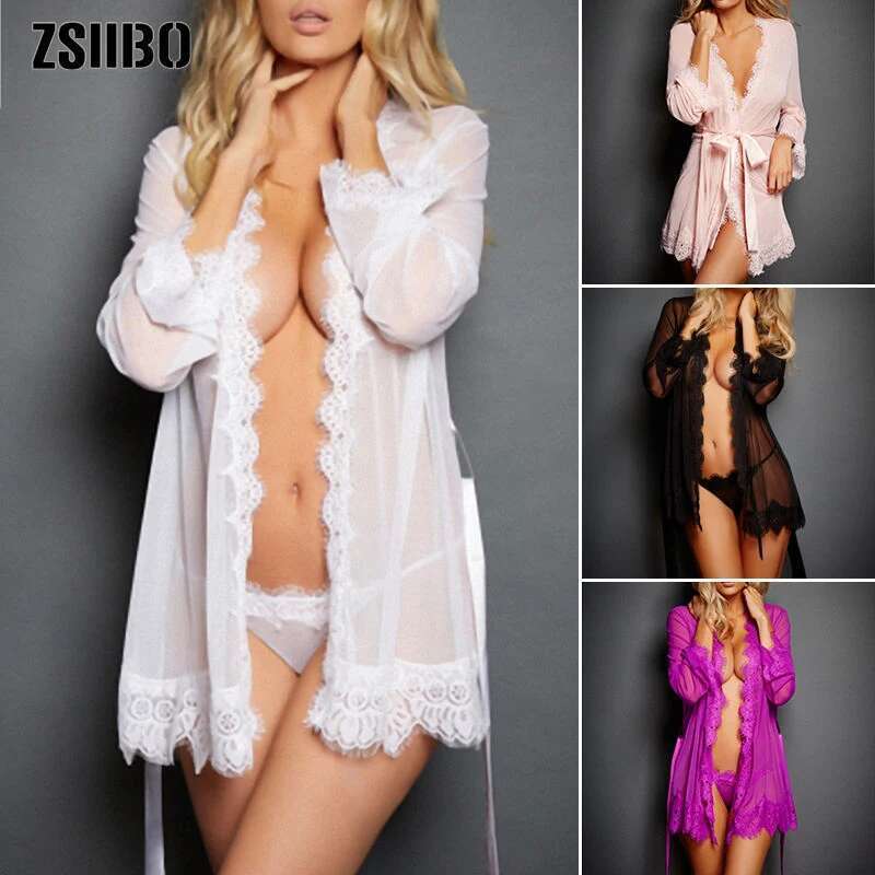 Sexy Lingerie micro bikini Lace Dress Babydoll lingerie woman  Nightwear erotic Sleepwear G-string Exotic Apparel sex shop