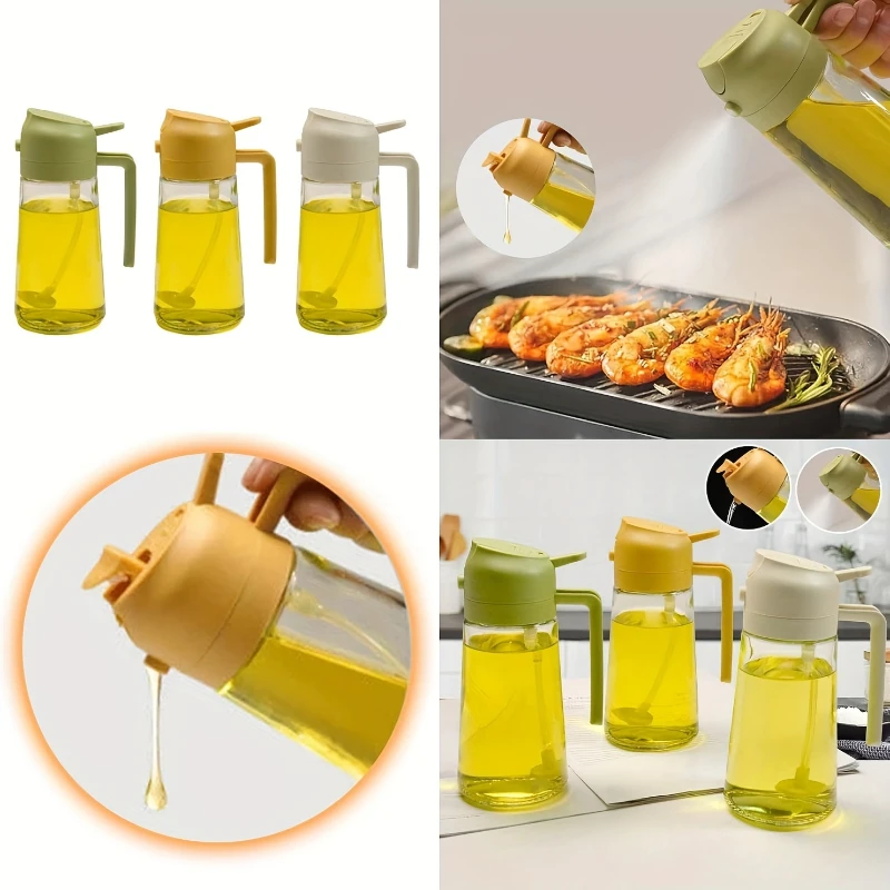 2in1 500ml Glass Oil Sprayer Oil Spray Bottle Oil Tank BBQ Kitchen Baking BBQ Picnic Kitchen Tools for Businesses 6