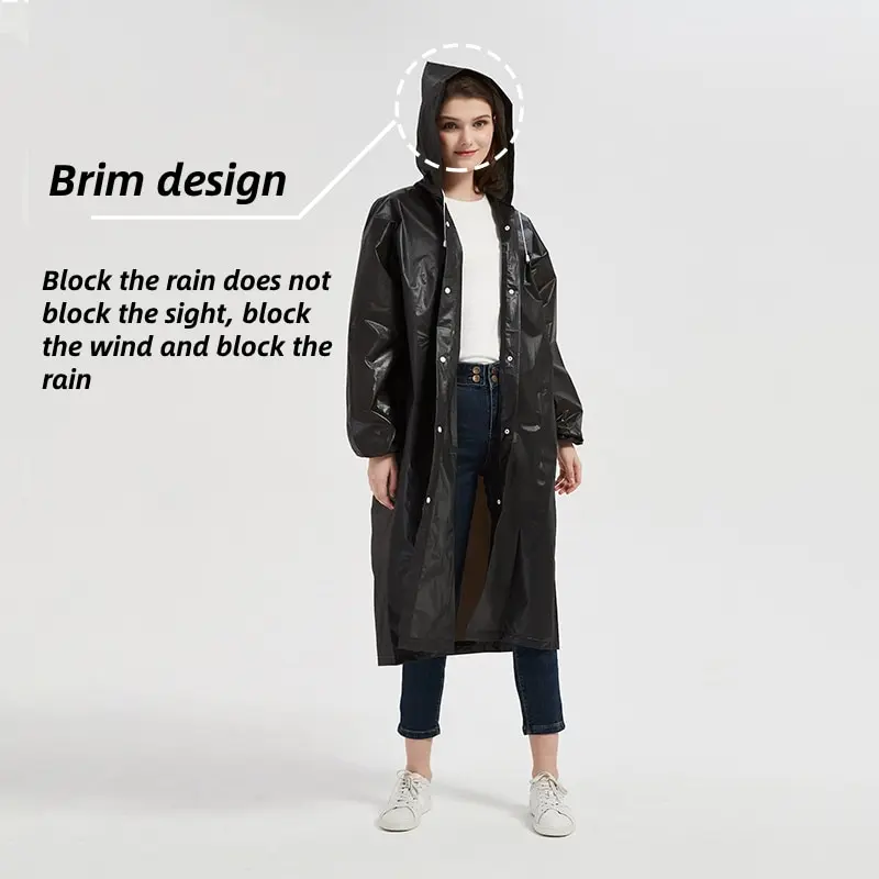 1PCS EVA Unisex Raincoat Thickened Waterproof Camping Rainwear Suit