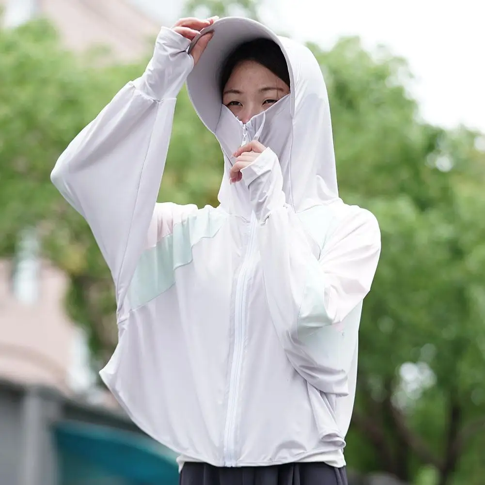 Cooling UV Protection Clothing UPF 50+ Women Sun Protection Clothing Ultra-thin Breathable Quick-drying Sun Jacket