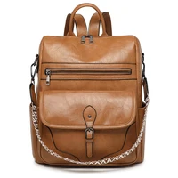 Women Large Capacity Backpack Purses High Quality Leather Female Vintage Bag School Bags Travel Bagpack Ladies Bookbag Rucksack 1