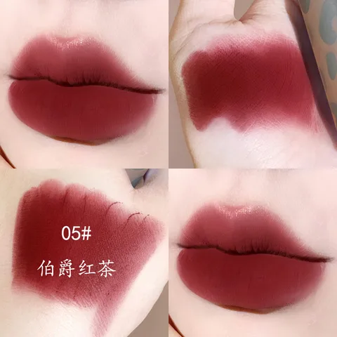 Velvet Lip Glaze Waterproof Long Lasting Not EasyTo Fade Lip Gloss Silky Smooth Lipstick Makeup Sexy Women Lip Balm Gift