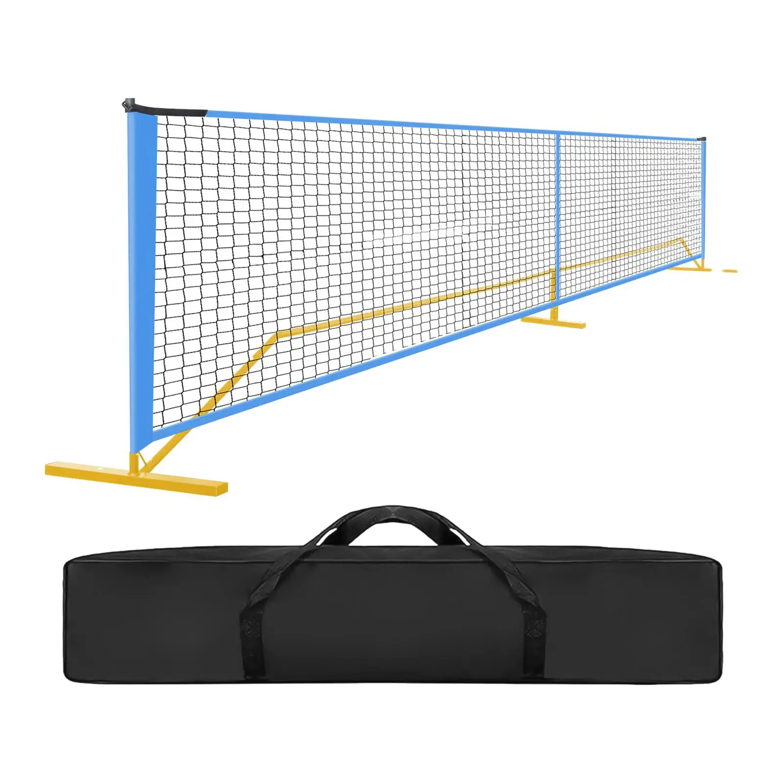 Portable Pickleball Net with Metal Frame Stand Easy Setup Badminton Net for