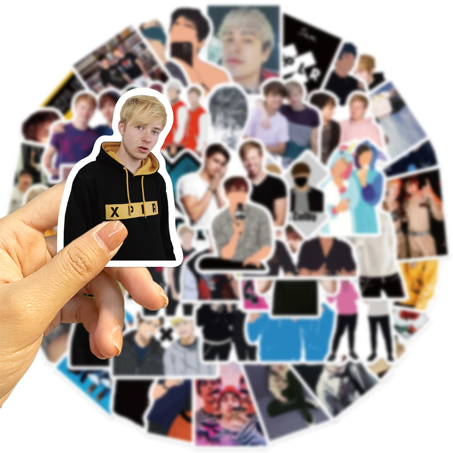 샘과 콜비 그래피티 스티커, 여행 가방, 스케이트보드, 노트북, 수하물, 전화, 자동차 스타일링, DIY 스티커 데칼, 50 개