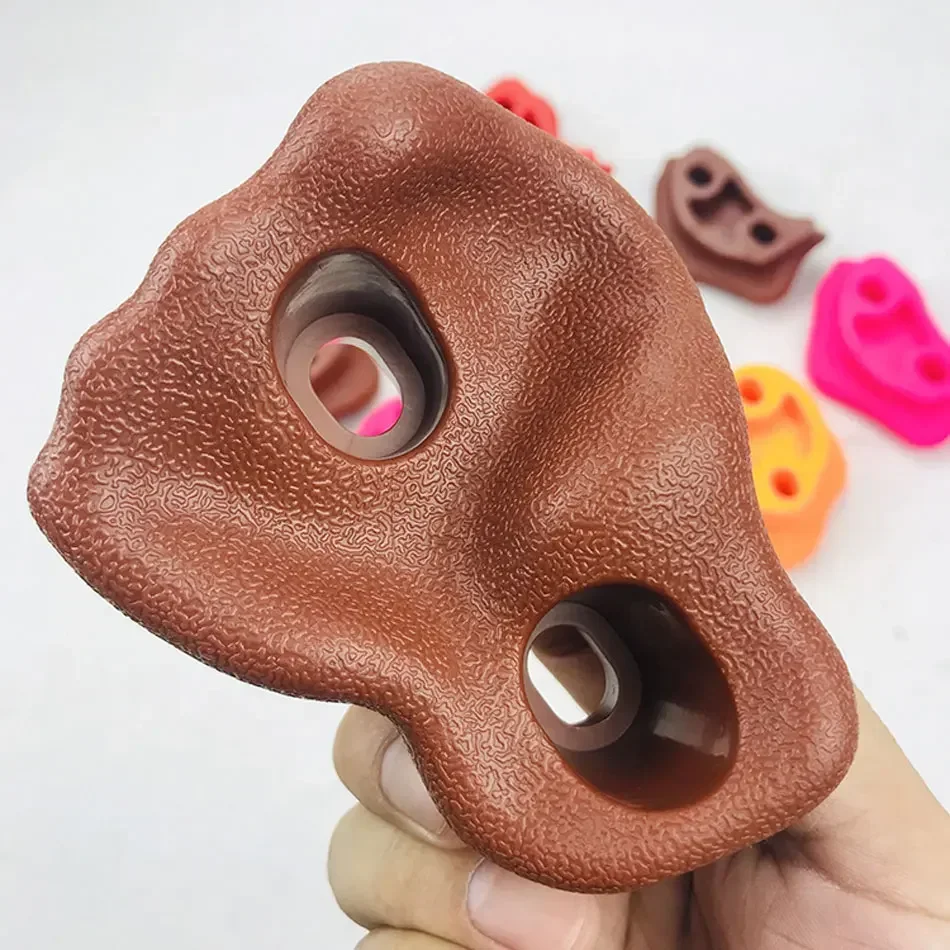 Children Wood Wall Climbing Stones Toys Kids Plastic Rock Climbing Holds Indoor Outdoor Playground DIY Rock Stone Wall