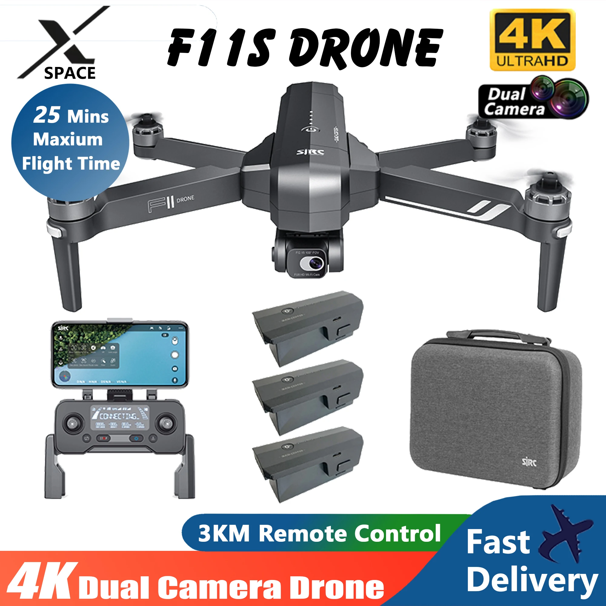 

Квадрокоптер F11 F11S с камерой 4K Pro, Wi-Fi и GPS
