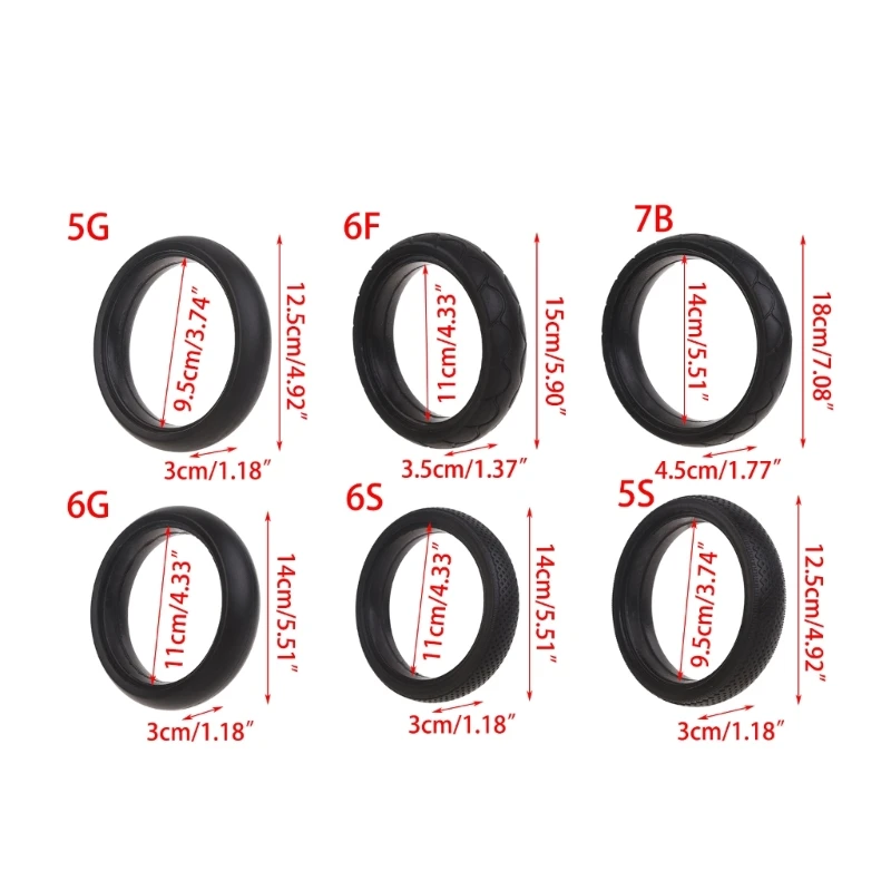New Wheel Tyre Cover For Stroller Wheels Bebe Accessories Front Back Wheel For Yoya YoyaPlus Tianrui Babalo Tire 13.5 15CM 18CM