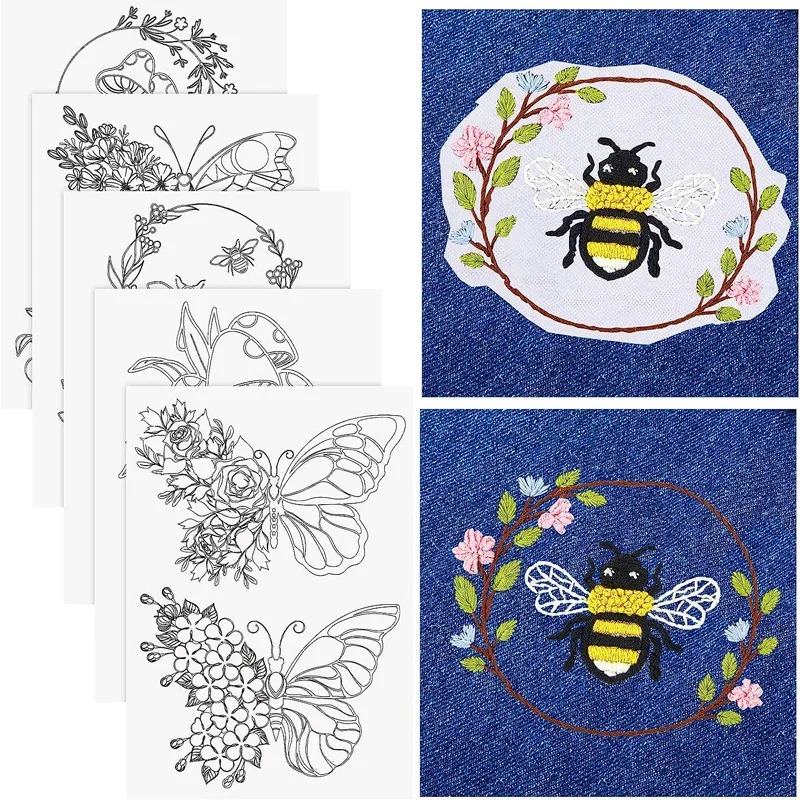 A4 Water Soluble Adhesive Embroidery Sticker with Peel-Off Backing