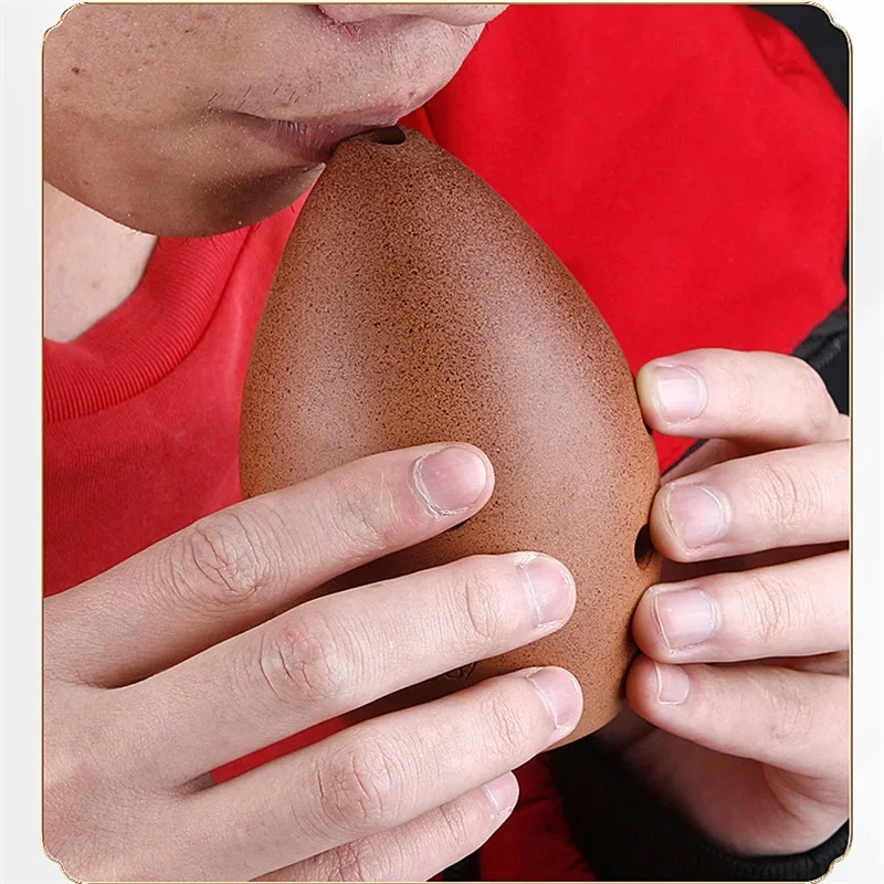Professional Tao Xun Hand Polished Fired Ceramic Xun 8 Holes Ocarina Antique Clay Musical Instrument Children Beginner