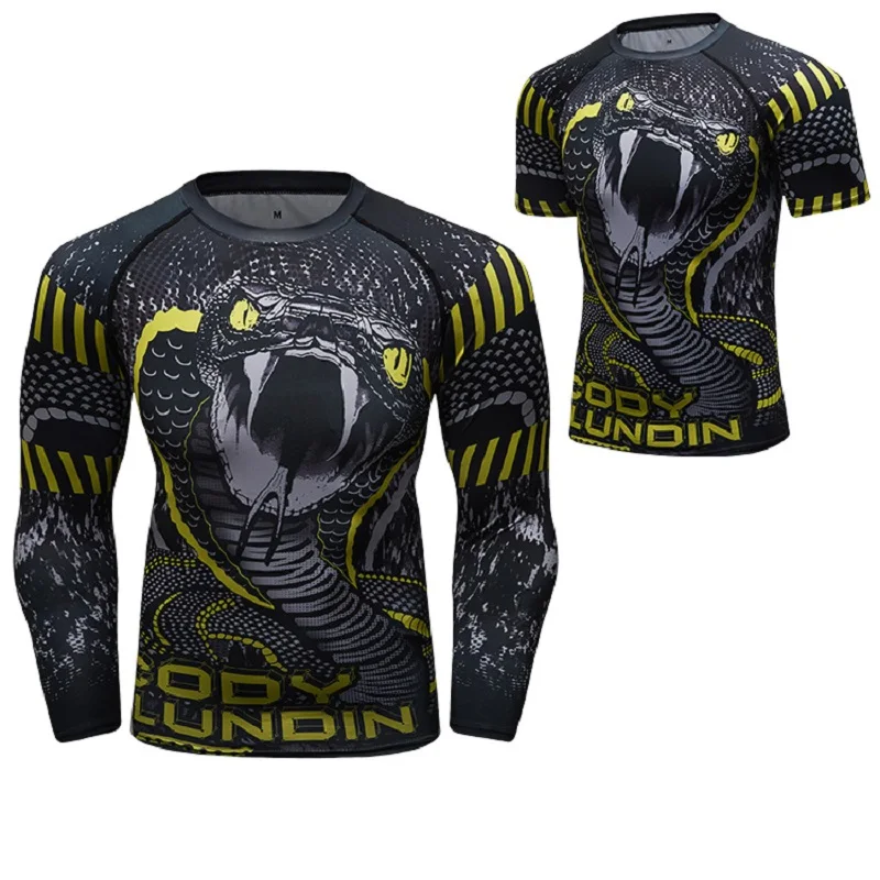 3 Piece Cody Lundin Men Tracksuit Jiu Jitsu Bjj Rash Guard Sets 3D Print Compression Sportswear Fitness Sweatsuit for Men Gym 6