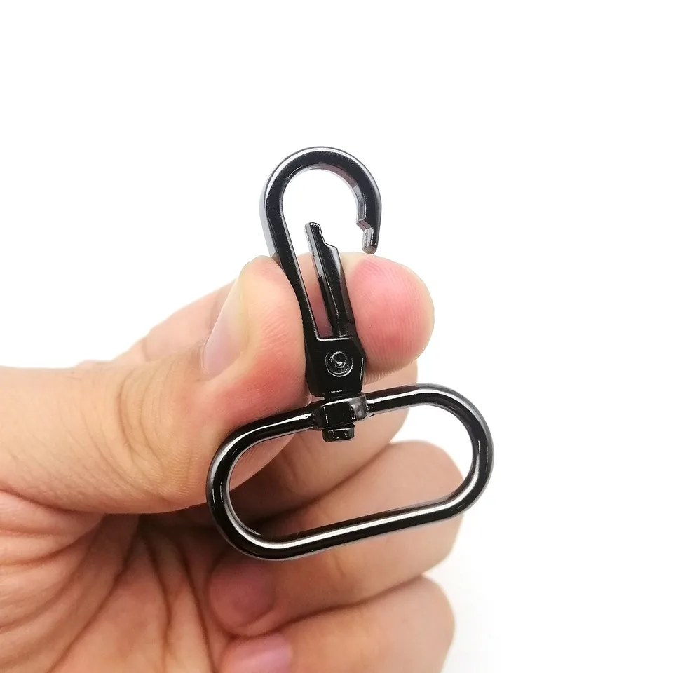 Mousqueton Porte Clé Pivotants, 30 Pièces Boucles Rectangulaires Coulissantes, Anneaux En D, Fermoir Mousqueton En Métal, Pour Porte-Clés, Bandoulières, Sacs D'Alpinisme, Etc