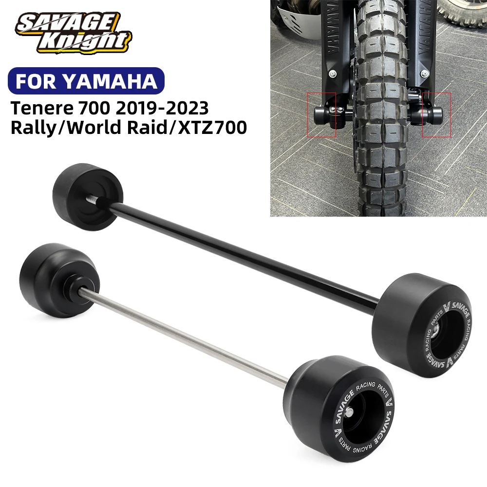 Versione Aggiornata Tenere 700 Asse Ruota Forcella Crash Slider Per Yamaha Tenere700 Xtz700 Rally World Raid Protezione Ruota Moto T7 Tenere 700 Acces