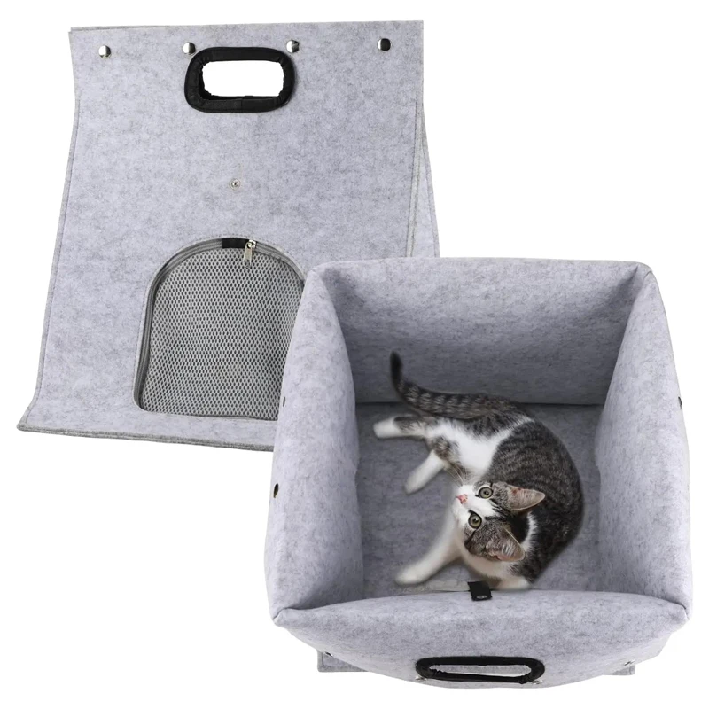Washable Collapsible Felt Pet Nest, Creative Breathable, Outdoors, Removable, Multi-functional, Bed for Puppy and Cat