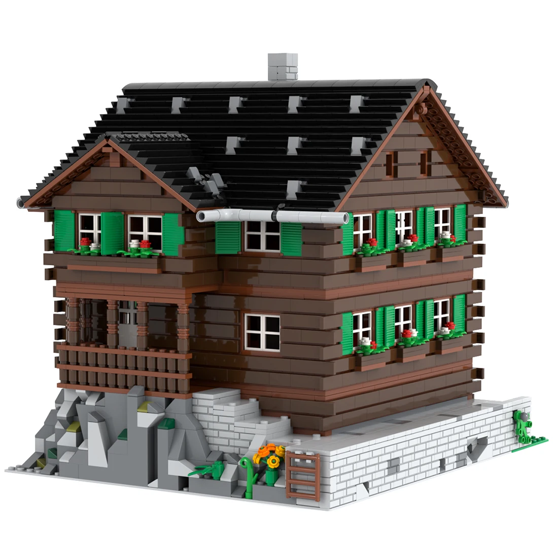 

Authorized MOC-44705 3942parts Swiss Mountain Chalet Building Blocks MOC Set Toy - By Brickgloria
