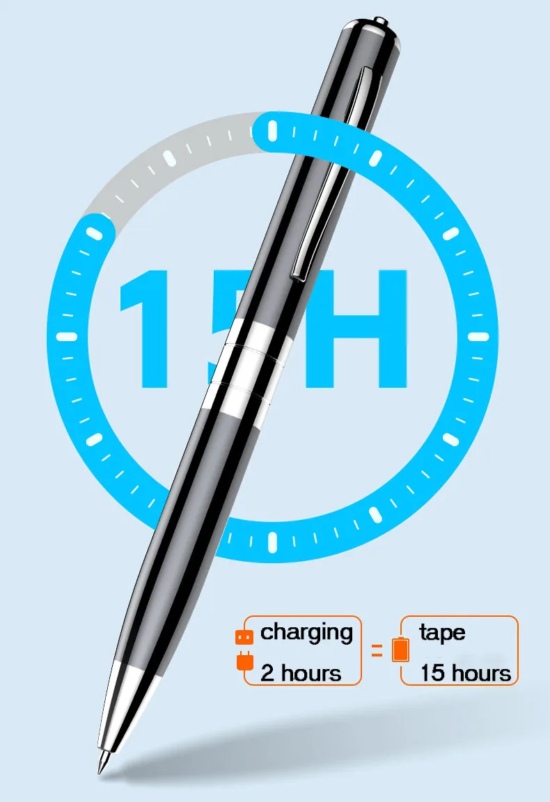 Portable High Definition Noise Reduction Recording Pen with Rechargeable Battery