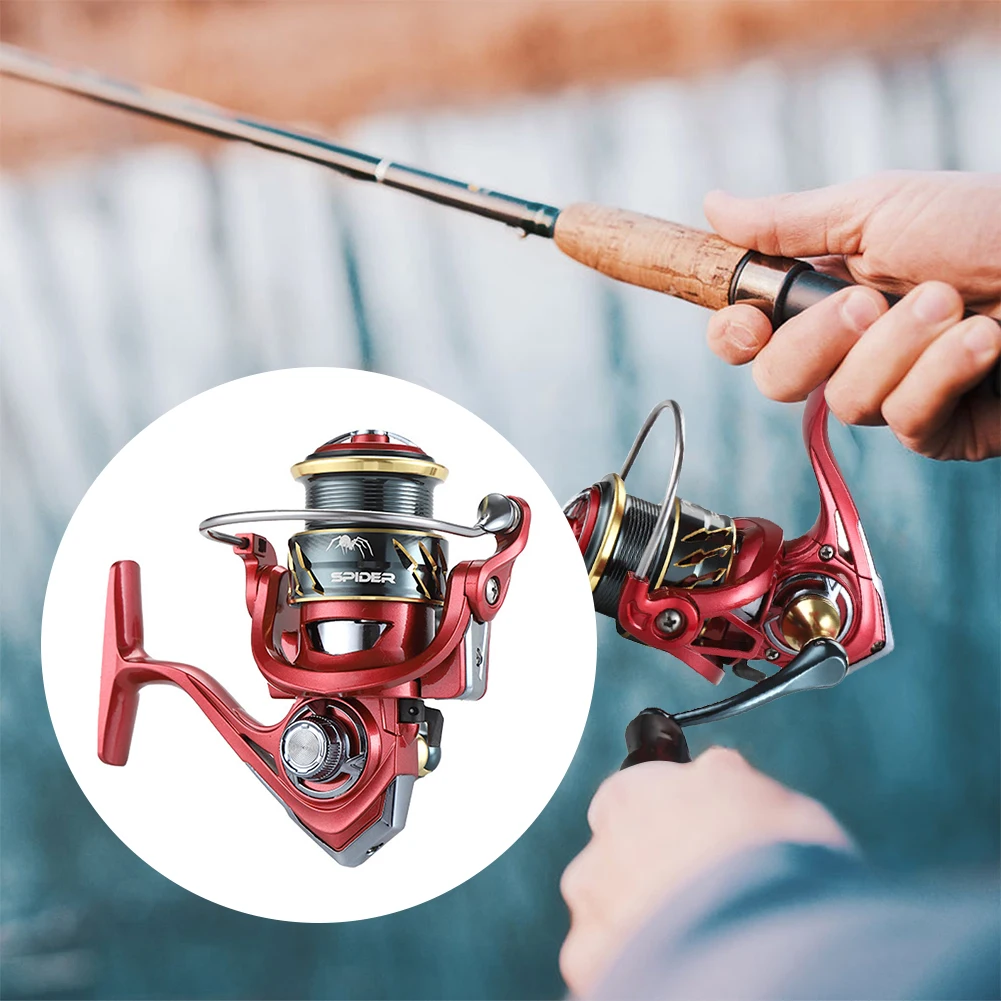 2500/3500 Spinning Reel 5.2:1 High Speed Fishing Reel 5+1BB Metal Spool  Handle Carp Trout Freshwater Saltwater Fishing Equipment