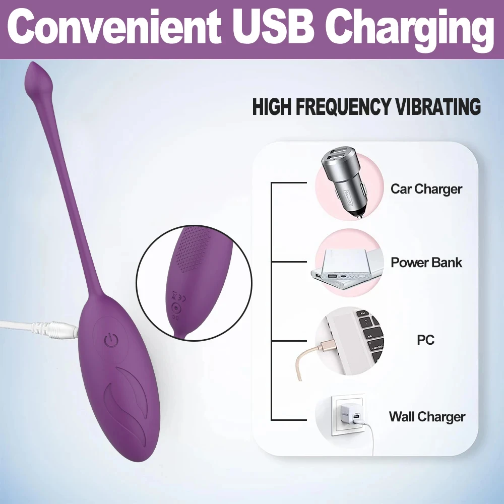 Remote Control Vibrating Egg G Spot Simulator Vagina Kegel Trainer_voghion.com