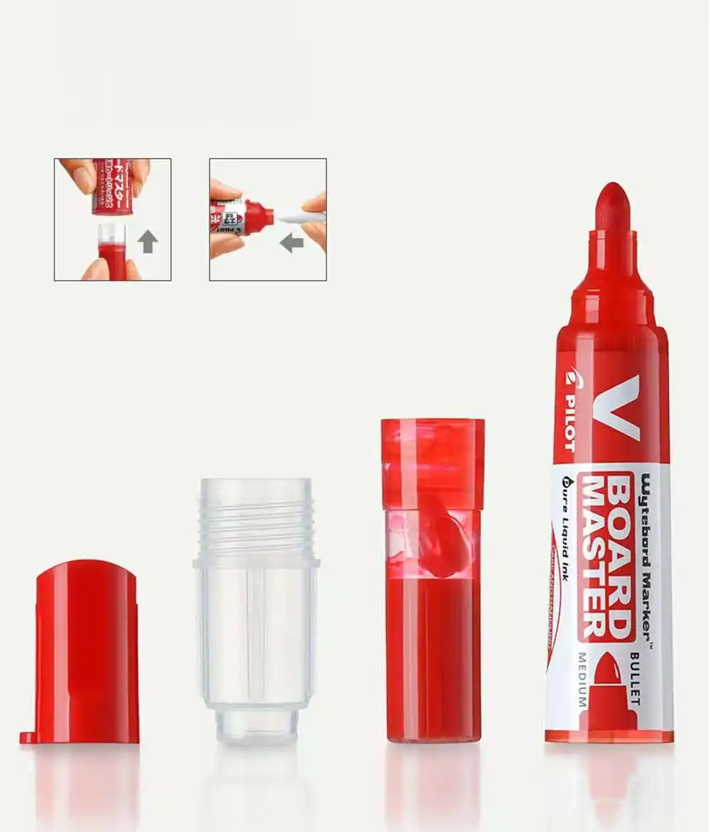 1PC 일본 파일럿 화이트 보드 마커 WBMAVBM 대용량 잉크 컬러 마커 사무용품 학교 문구 교사 선물