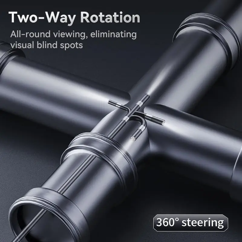 Inspection Camera Mini Endoscope Camera Rifle Borescope Camera Two-Way 360&deg; Borescope 1080P Inspection Camera with Light 8 LED Endoscope Compatible with Android/iOS