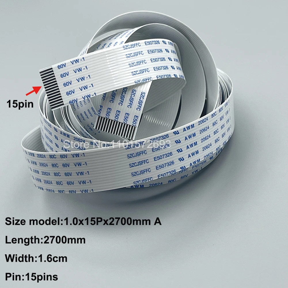 2Pc Stampante A Getto D'Inchiostro Roland Cavo Dati 15Pin 2600Mm Di Roland Sp-540I Sp-540V Vp-540 Vp-540I Vs-540 Sp-300 Ffc Scheda Cavo Lungo 15P