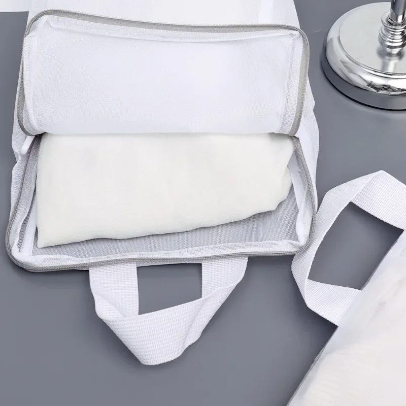 Mesh Laundry Bag Polyester Laundry Wash Bags Washable Coarse Net Laundry Basket for Washing Machine Bra Underware Storage Bags 6