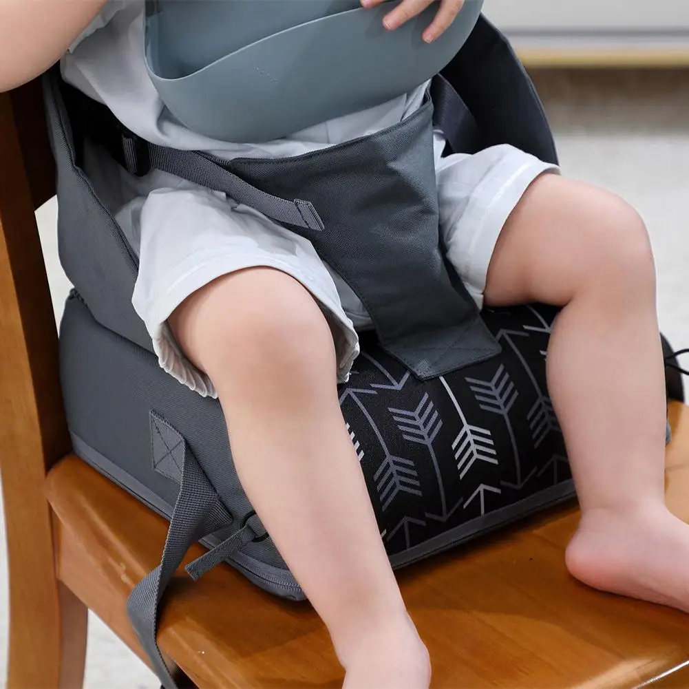 Portable Folding Child Seat Heightening Cushion Baby Dining Chair Learning Safety Belt Non-slip Cushion Children's Products 6