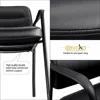 Waiting Room Office Reception Chairs Executive Leather Guest Chairs with Armrest Ergonomic Upholstered Lumbar Support Sid Chairs 6