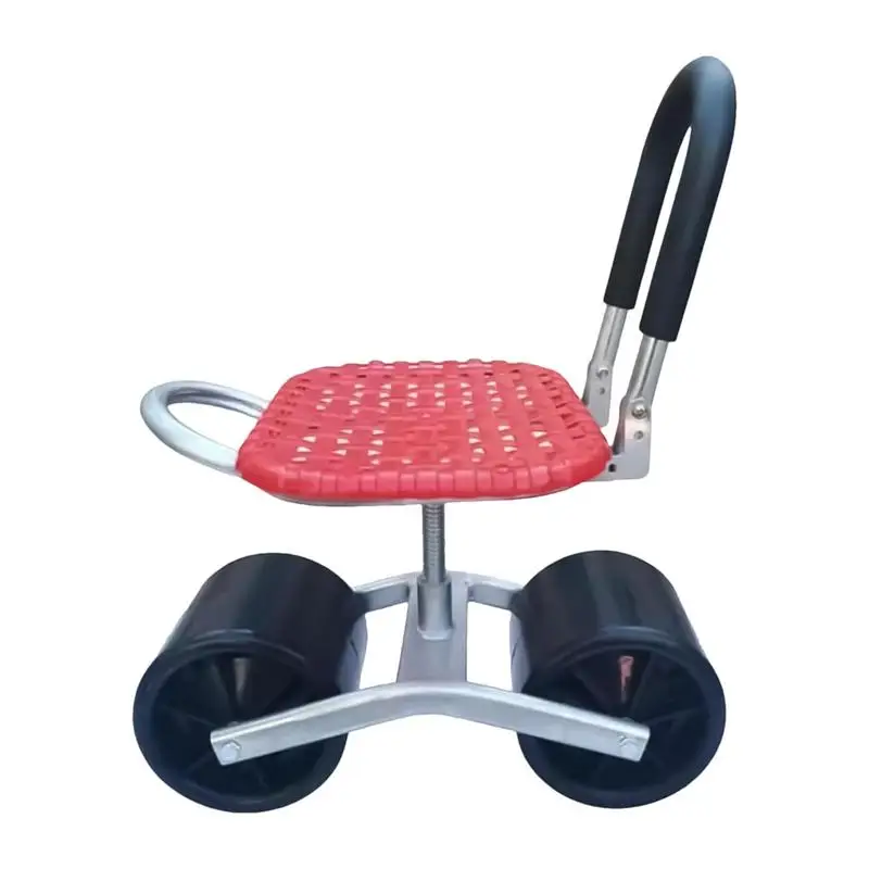 Rolling Garden Seat 360 Degree Rotating Gardening Seat Adjustable Height Steering Handle Gardening Seats Seniors Garden
