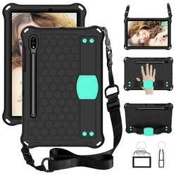 Durable Soft EVA Anti - Fall Tablet Case for Tab S6 10.5 T860 (Black mint)