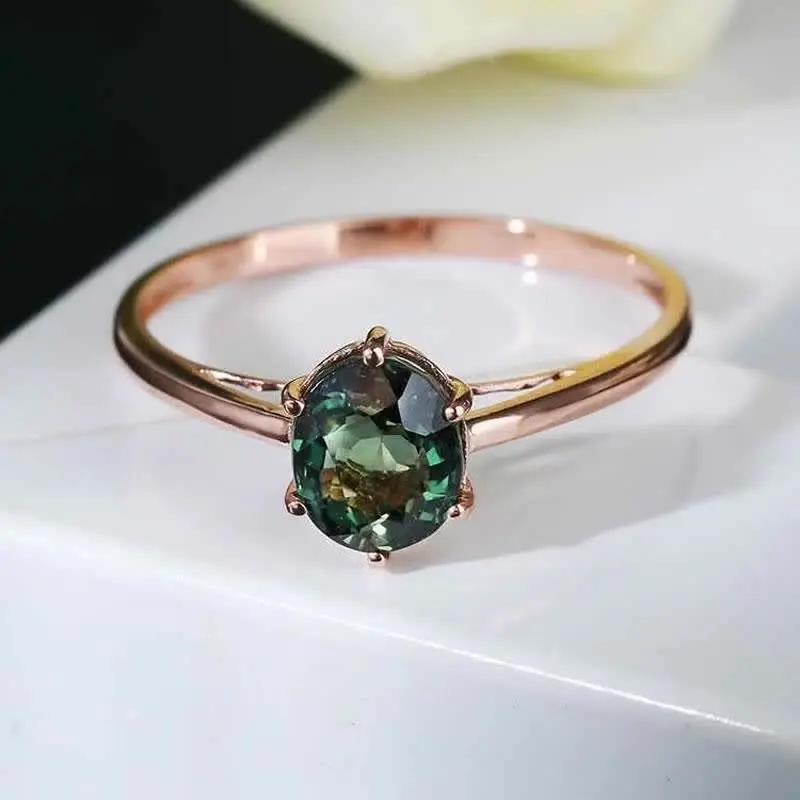 Gold 585 Jewelry Green | 585 Jewelry Wedding Ring | 585