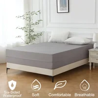 1pc 6-Sided Waterproof Mattress Protector, Dustproof Mattress Encasement with Zipper, Soft & Comfortable Mattress Cover 2
