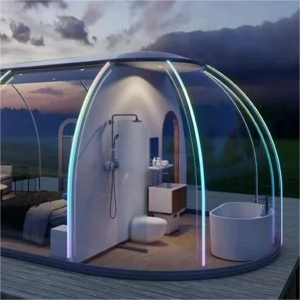 Cheap Sale Luxury Transparent Camping Hotel Round Polycarbonate Luxury Prefabricated Dome HouseDeposit price 6