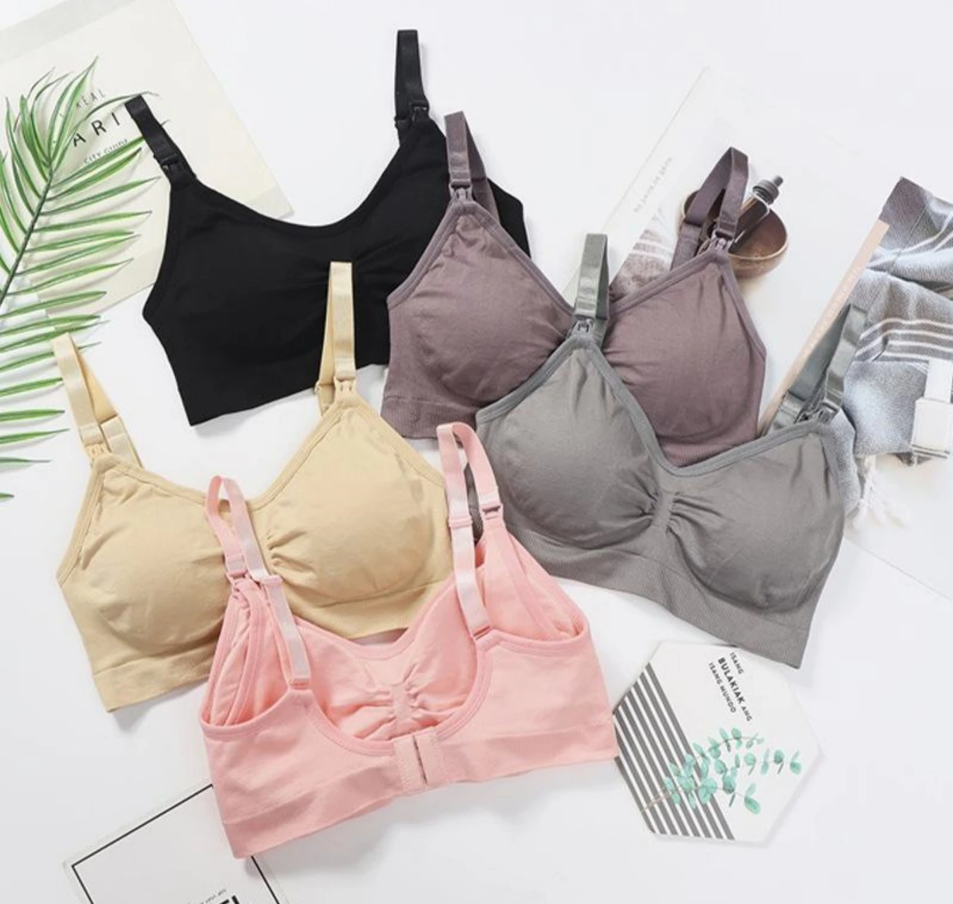 3pcs/Set High Quality Maternity Nursing Bras Cotton Breastfeeding Pregnant Underwear Seamless Large Size Breathable Bra Push Up 3